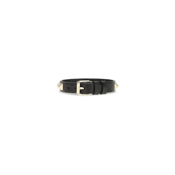 Armband aus schwarzem Kalbsleder