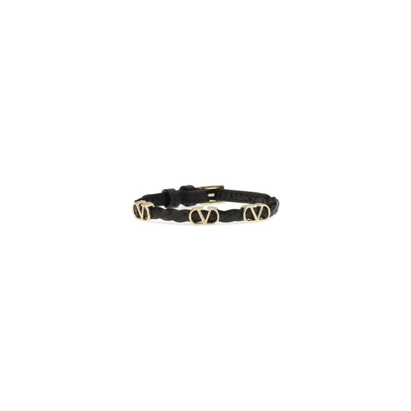 Armband aus schwarzem Kalbsleder
