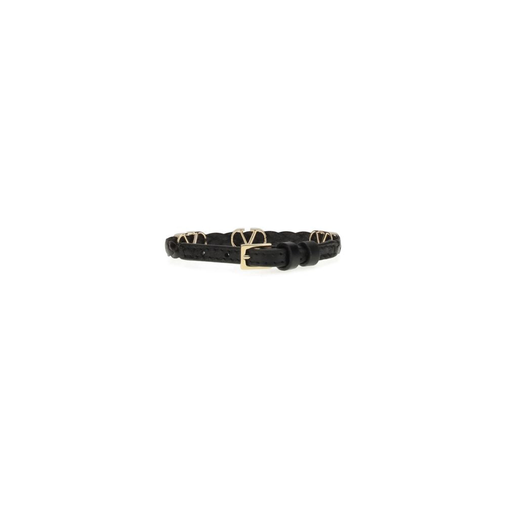 Armband aus schwarzem Kalbsleder