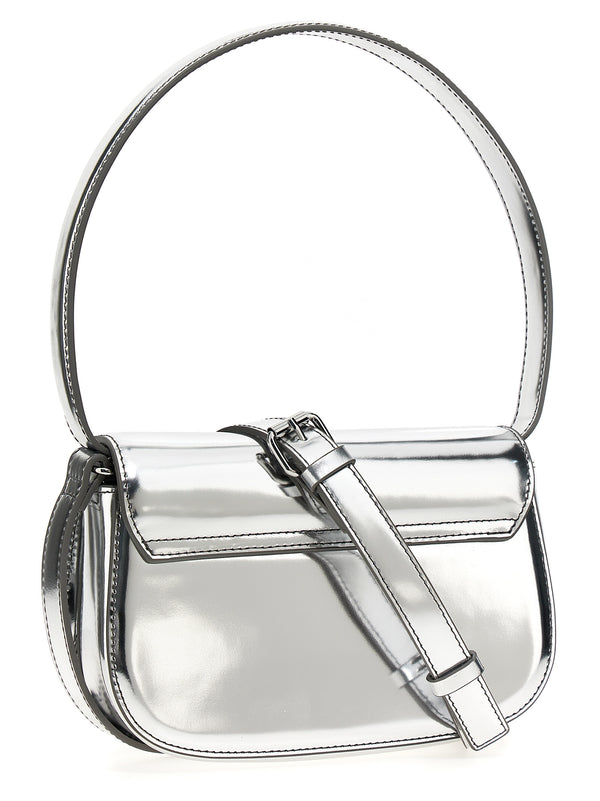 Silver Cowhide Shoulder Bag