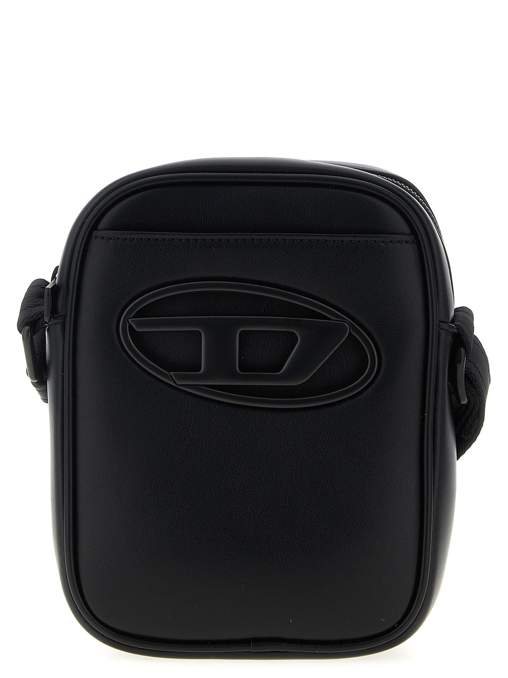Black Polyethylene Crossbody Bag