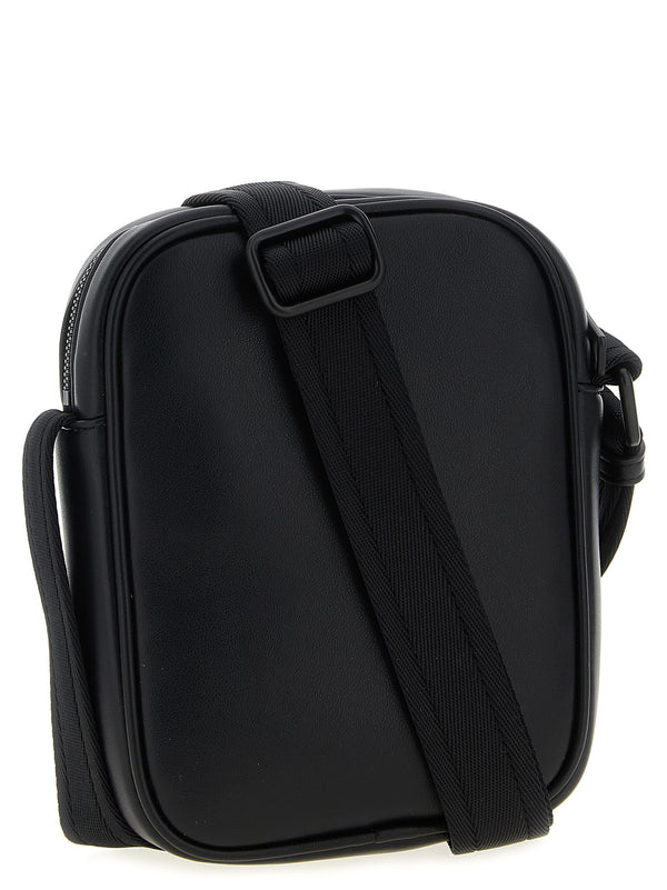 Black Polyethylene Crossbody Bag