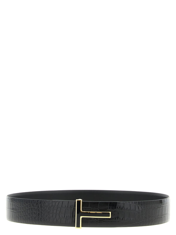 Black Calfskin Regular Belt