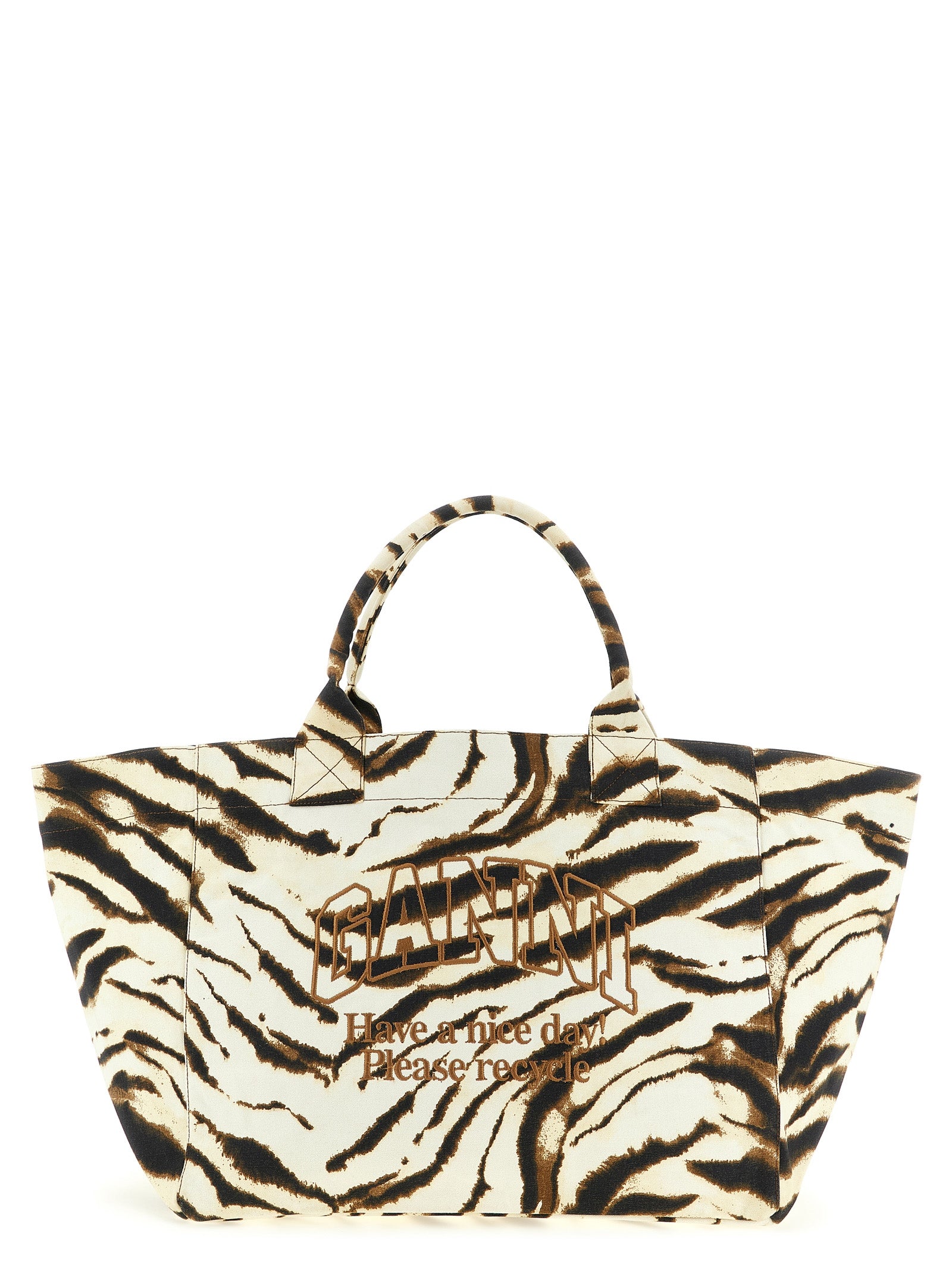 Beige Recycled Cotton Tote Bag