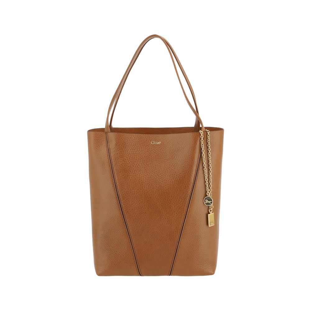 Schultertasche aus braunem Kalbsleder