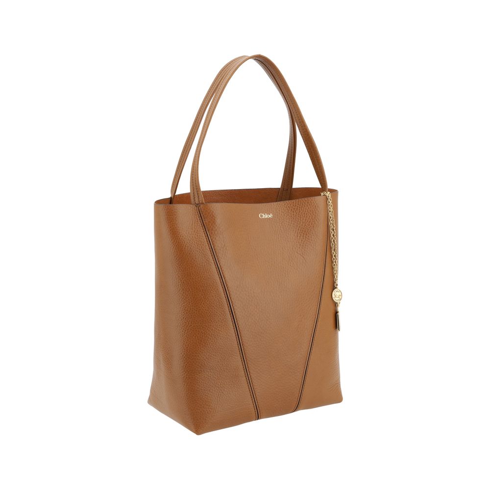 Schultertasche aus braunem Kalbsleder