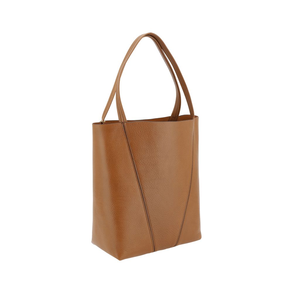 Schultertasche aus braunem Kalbsleder