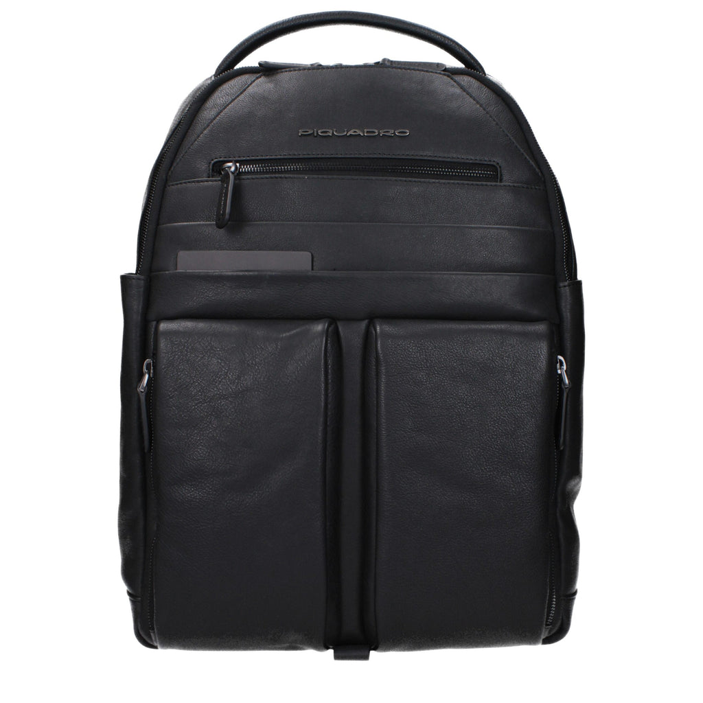 Blauer Lederrucksack