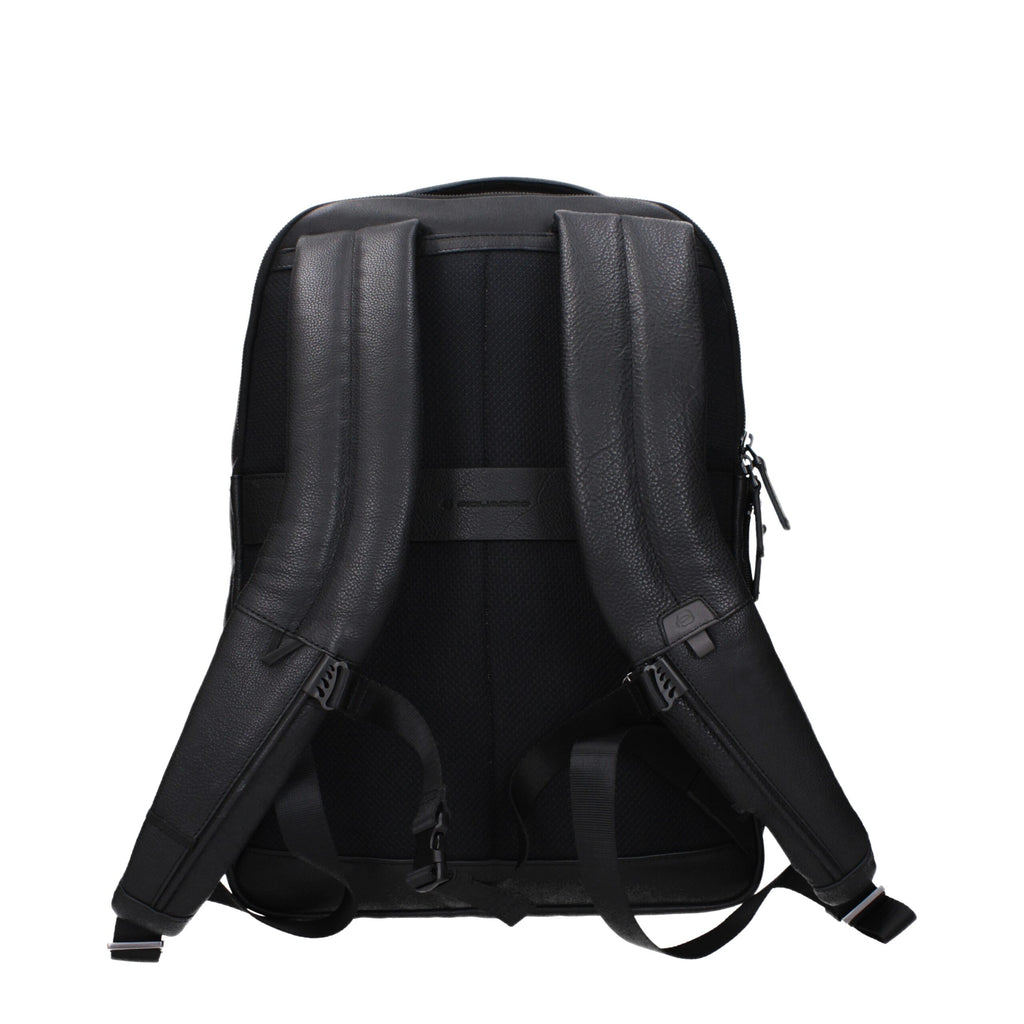 Blauer Lederrucksack