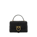 Handtasche aus schwarzem Kalbsleder (Bos Taurus)