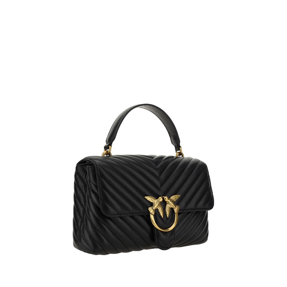 Handtasche aus schwarzem Kalbsleder (Bos Taurus)