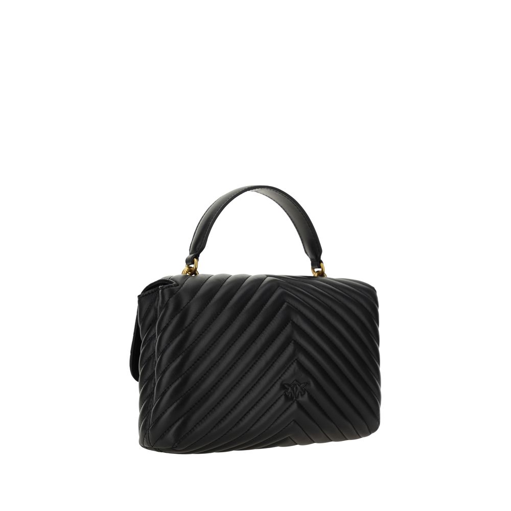 Handtasche aus schwarzem Kalbsleder (Bos Taurus)