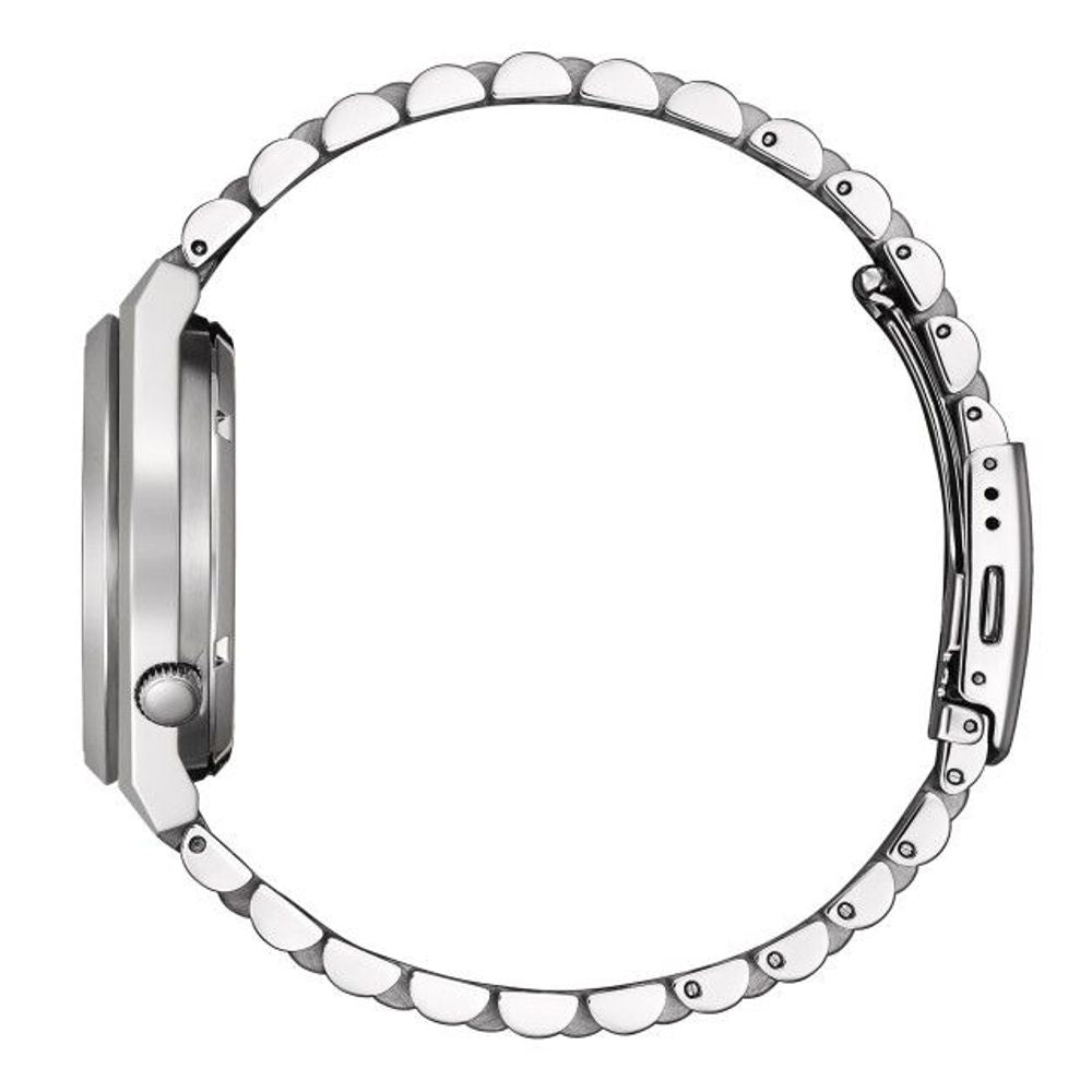 Graue Edelstahl-Kleideruhr