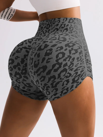 Shorts deportivos de estilo animal print para mujer