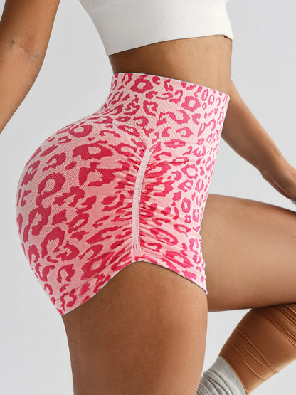 Shorts deportivos de estilo animal print para mujer